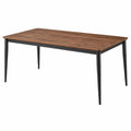 Tavolo da pranzo 160 x 90 x 75 cm effetto noce con gambe nere - stile moderno
